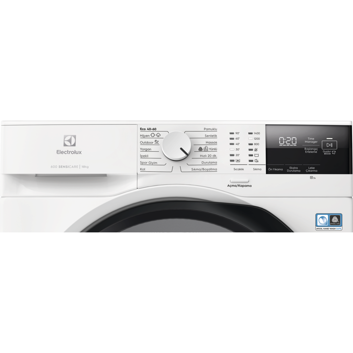 ELECTROLUX EW6F2412T 600 Serisi SensiCare 10 kg 1400 Devir A Sınıfı Çamaşır Makinesi