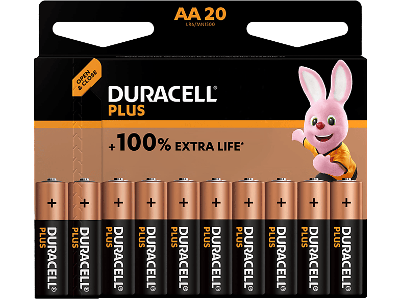 DURACELL Plus Power - Alkaline Batterien (Schwarz)