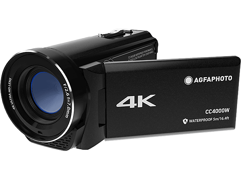 AgfaPhoto CC4000W Realimove Camcorder, 4K, 24 MP, 3 Zoll LCD Display, schwarz — Foto 3 von 3