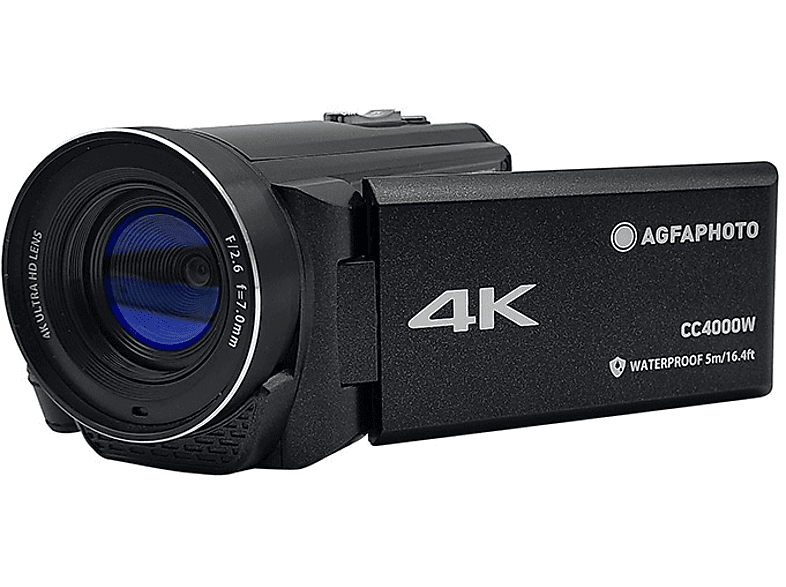 AgfaPhoto CC4000W Realimove Camcorder, 4K, 24 MP, 3 Zoll LCD Display, schwarz — Foto 2 von 3