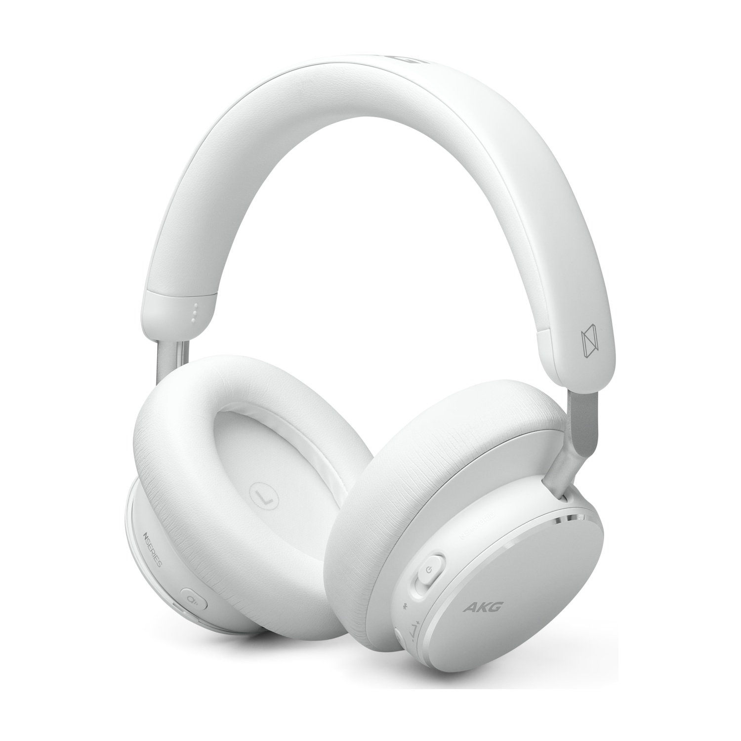Cuffie bianche con il logo AKG.