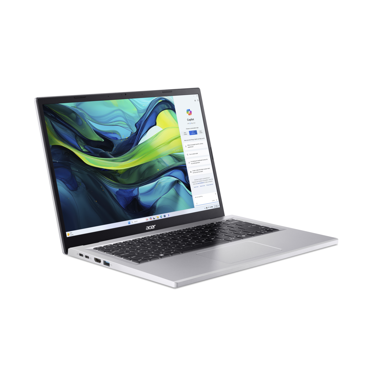 Silver laptop, open, displaying the interface of a web app.