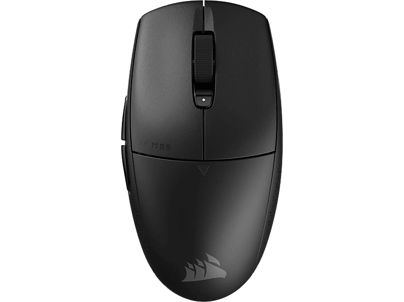 CORSAIR M55 vezeték nélküli optikai egér, max 24000 DPI, 2,4GHz + Bluetooth, fekete