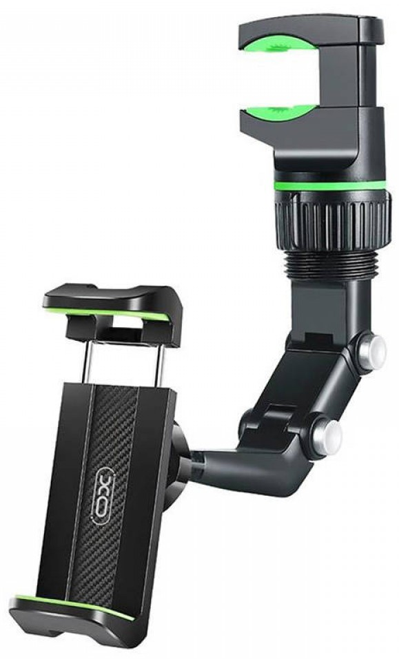 XO C107 visszapillantóra rögzíthető mobiltelefon tartó, fekete (CARHOLDERC107-BK)