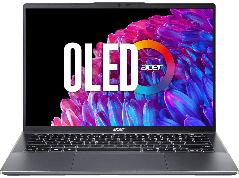 ACER Swift Go 14 OLED (SFG14-63-R3XB) mit Tastaturbeleuchtung, Notebook, Zoll Display, AMD Ryzen™ 7,8845HS Prozessor, 16 GB RAM, 1 TB SSD, Radeon™ Onboard Graphics, Steel Gray, Windows 11 Home (64 Bit)