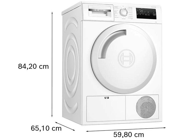 BOSCH WTH83VV3 Trockner Serie 4 (8,0 kg, Weiß)