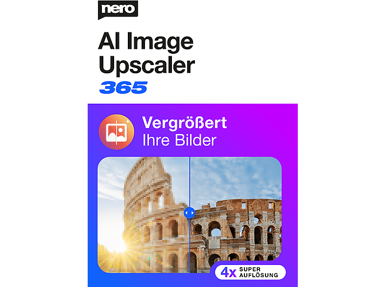 Nero AI Image Upscaler 365 [Download Code]; Electronic Software Download