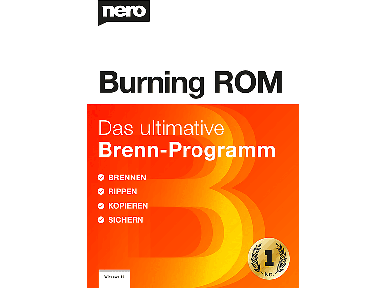 Nero Burning ROM, 1 User [Download Code]; Electronic Software Download
