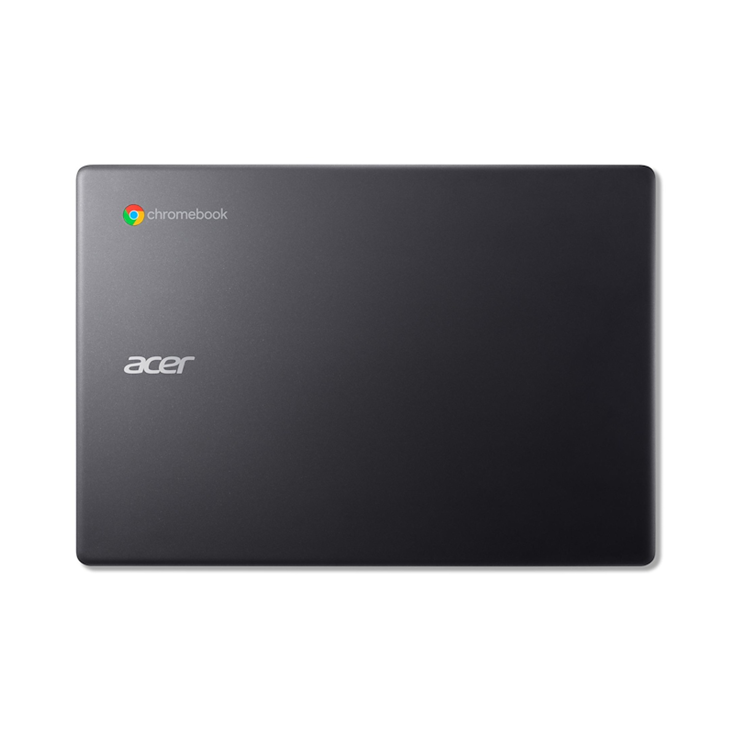 Un laptop Chromebook nero e grigio con il logo Acer e Chromebook.