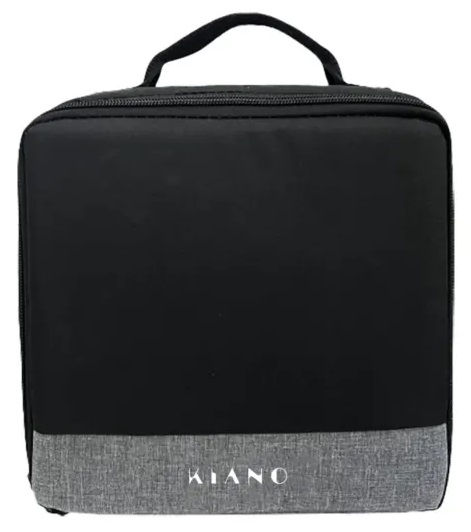 Czarna i szara torba Kiano z uchwytem, białe tło.