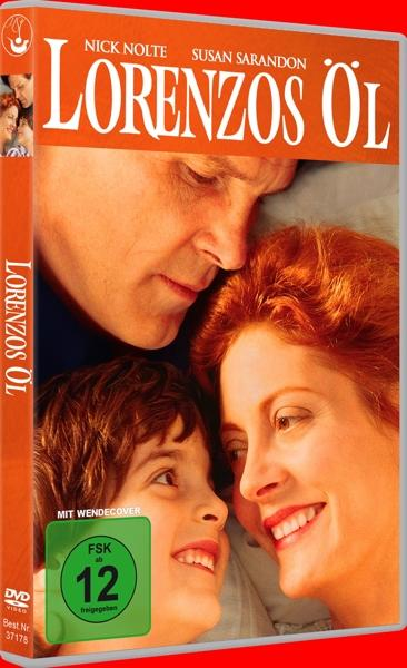 Filmposter für Lorenzos Oil. Enthält eine Familie, die den Betrachter ansieht. Text sagt Nick Nolte und Susan Sarandon.