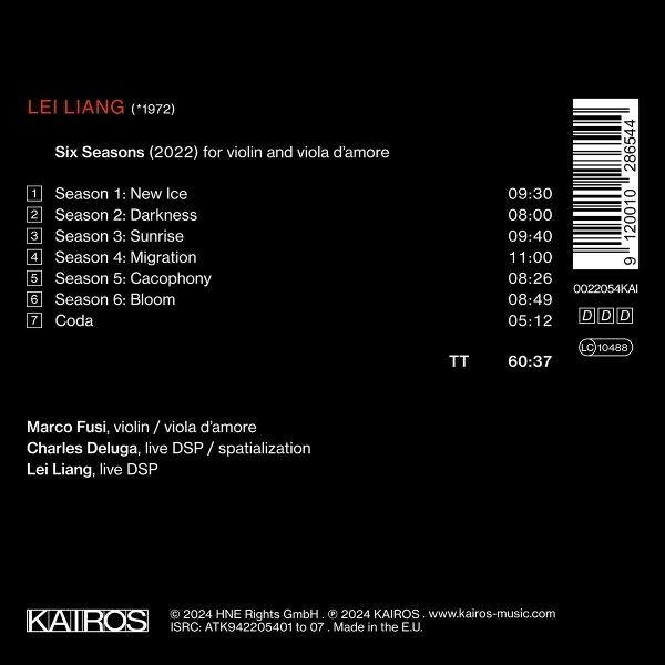 CD-Cover mit Text über eine musikalische Komposition. Enthält Titel, Dauer und Credits.