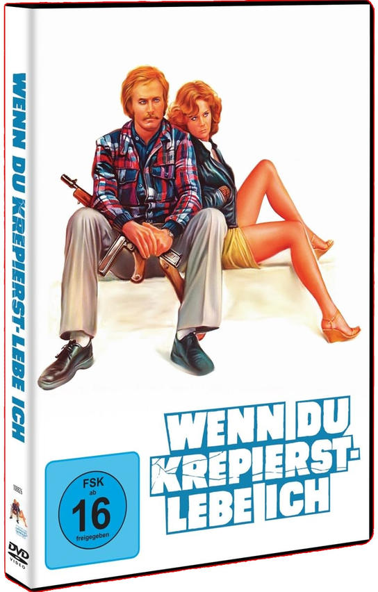 DVD-Cover des Films „Wenn du Krepierst-Lebe ich“ mit zwei Personen und einer Waffe.