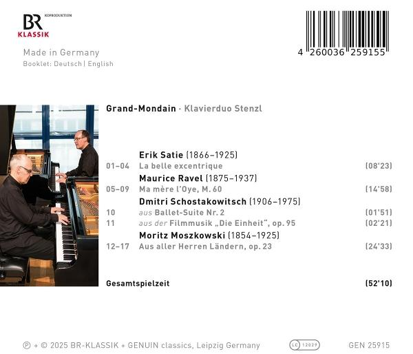 Zwei Männer spielen Klavier, ein klassisches Musikalbumcover auf Deutsch.