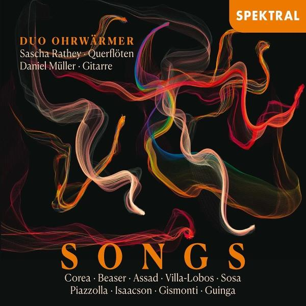 Albumcover mit abstrakten Formen und Text. Der Titel lautet SONGS.
