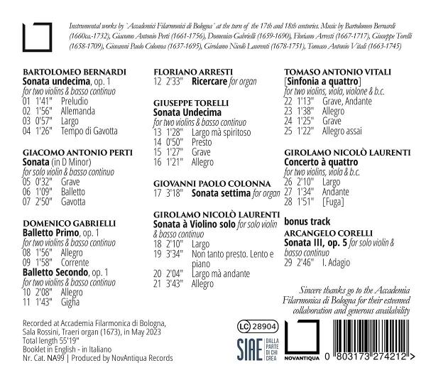 Notenblatt mit Text über Musik, Namen von Komponisten und musikalischen Informationen.