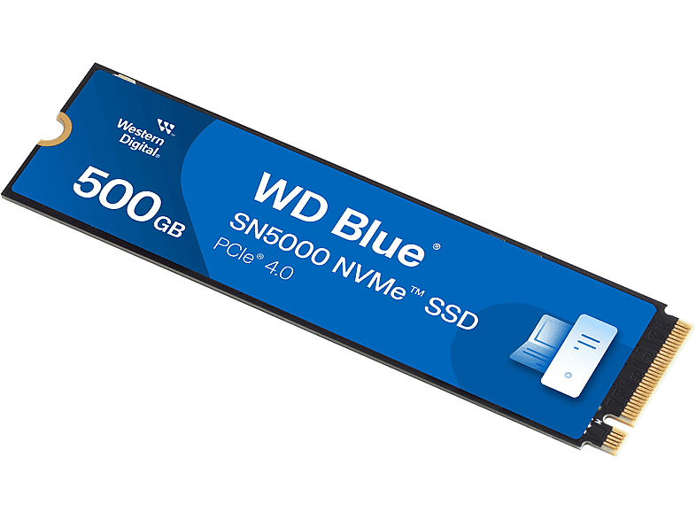Thumbnail - WD. Blue® SN5000 NVMe™ PCIe® Gen4, 5000 MB/s Lesen, 4.000 Schreiben, 300 TBW SSD, 500 GB SSD M.2 via PCIe, intern
