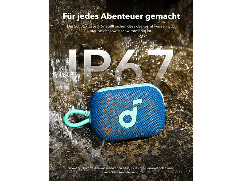 Thumbnail - SOUNDCORE BY ANKER Select 4 Go Bluetooth Lautsprecher, Blau