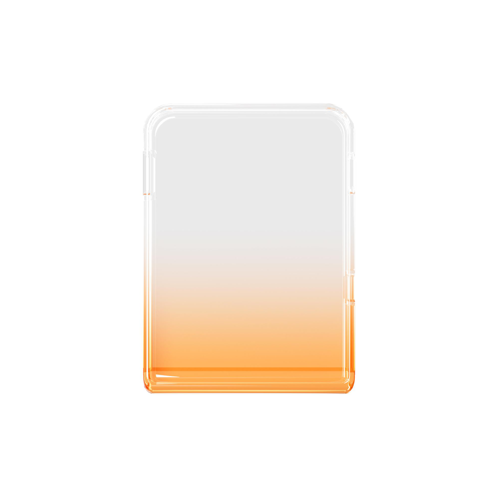 Handyhülle mit Farbverlauf orange. Transparente Ränder und ein einfaches, sauberes Design.