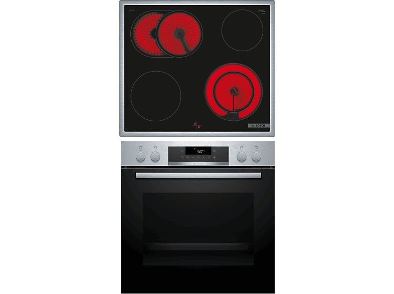 Bosch HEA171BS3 + NKN645GA2E Herdset, bestehend aus Herd inkl. Kochfeld (Strahlungsheizung, A+, 71 l)