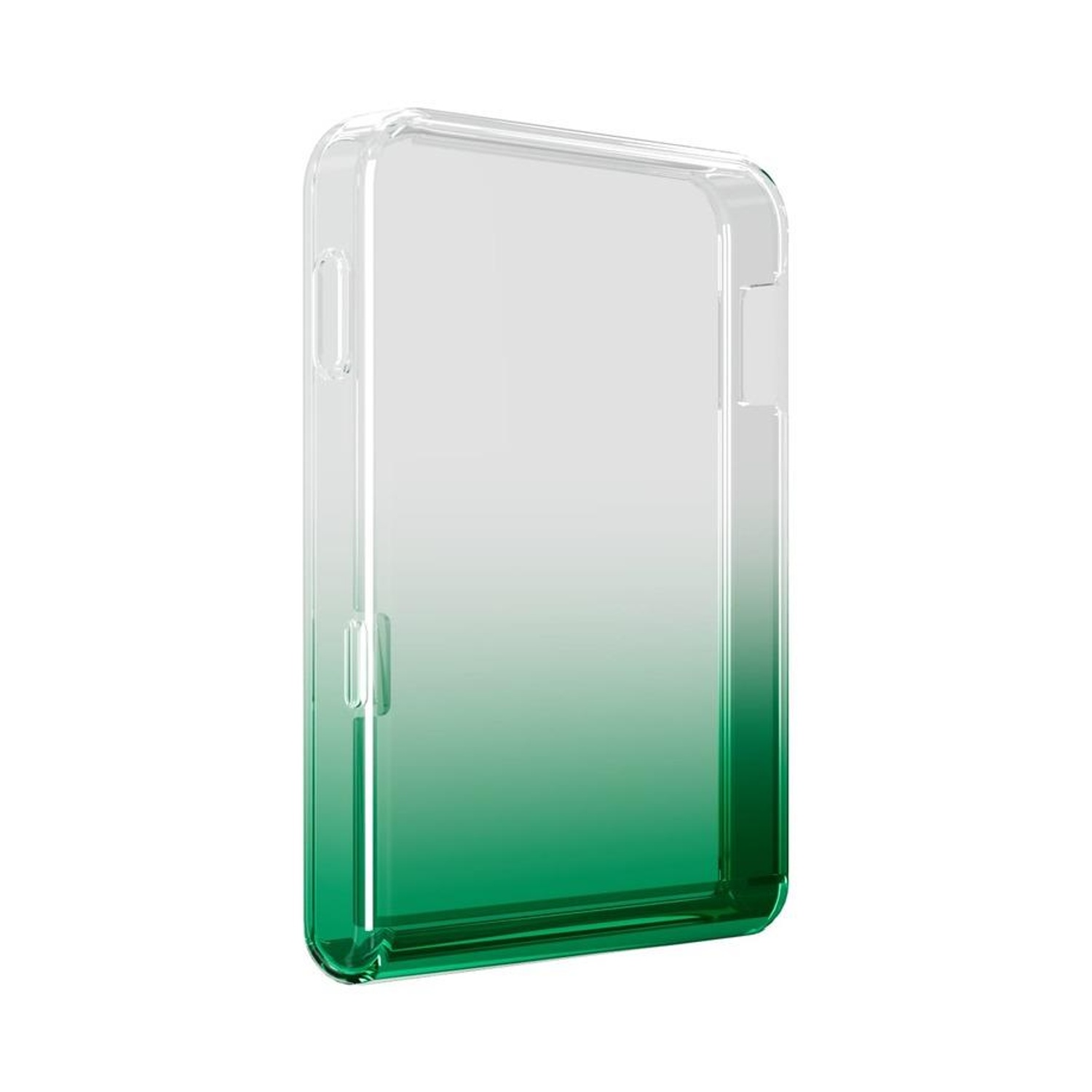 Custodia trasparente per telefono con sfumatura verde. Custodia trasparente.