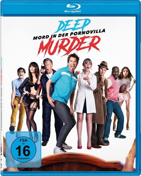 DVD-Cover: Personengruppe in einer Szene, Text 'Deep Murder', Wort 'Murder' hervorgehoben.