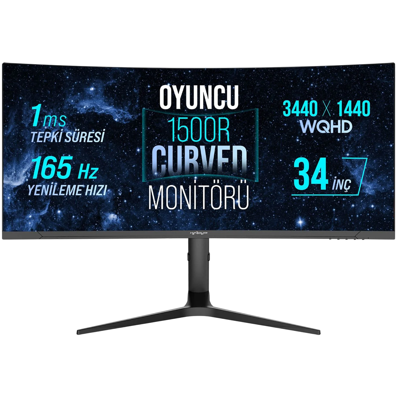 WARP WP34-B 34 inç 165 Hz 1 ms (MPRT) WQHD Curved RGB G-Sync