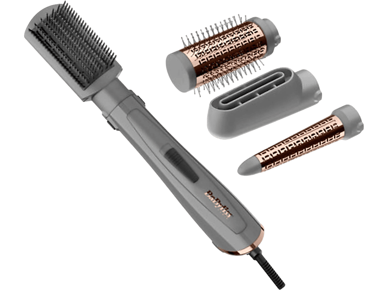 BABYLISS AS136E Air Styler 1000 Hava Üflemeli 4 Aksesuarlı Saç Şekillendirici Seti Gri