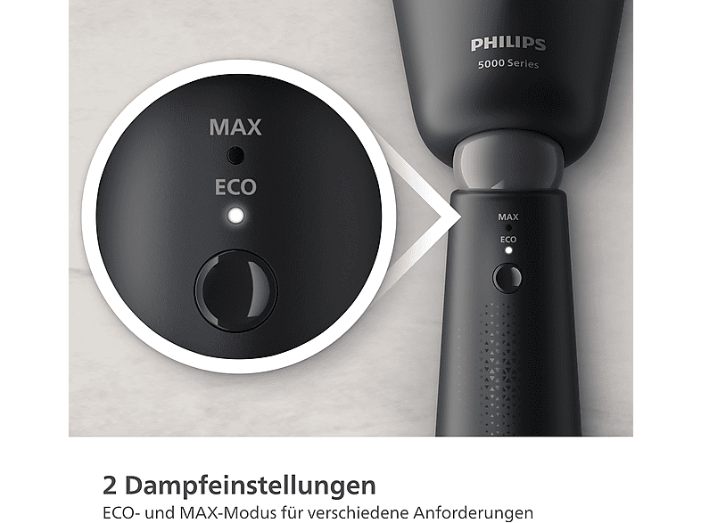 Philips STH 5030/80 Series 5000 Steamer, Dampfbürste (3,9 bar, 1400 Watt, 120 ml Wassertank, Dunkelgrau/Gold) — Foto 5 von 5