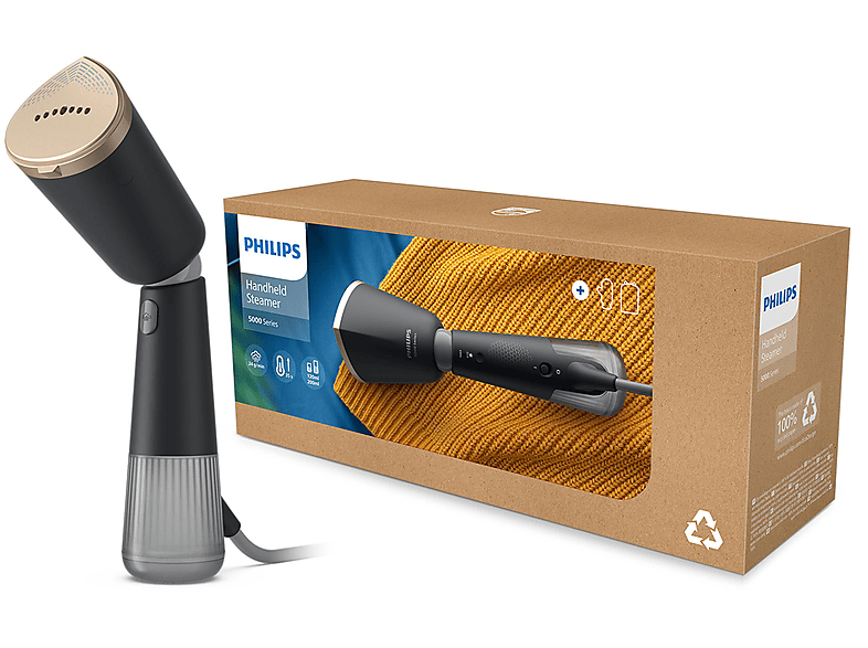 Philips STH 5030/80 Series 5000 Steamer, Dampfbürste (3,9 bar, 1400 Watt, 120 ml Wassertank, Dunkelgrau/Gold) — Foto 2 von 5