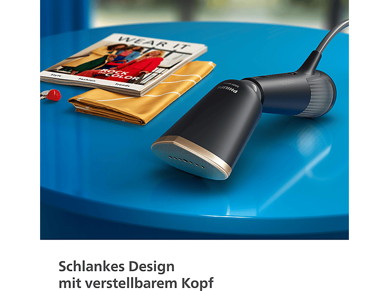 Philips STH 5030/80 Series 5000 Steamer, Dampfbürste (3,9 bar, 1400 Watt, 120 ml Wassertank, Dunkelgrau/Gold) — Foto 3 von 5