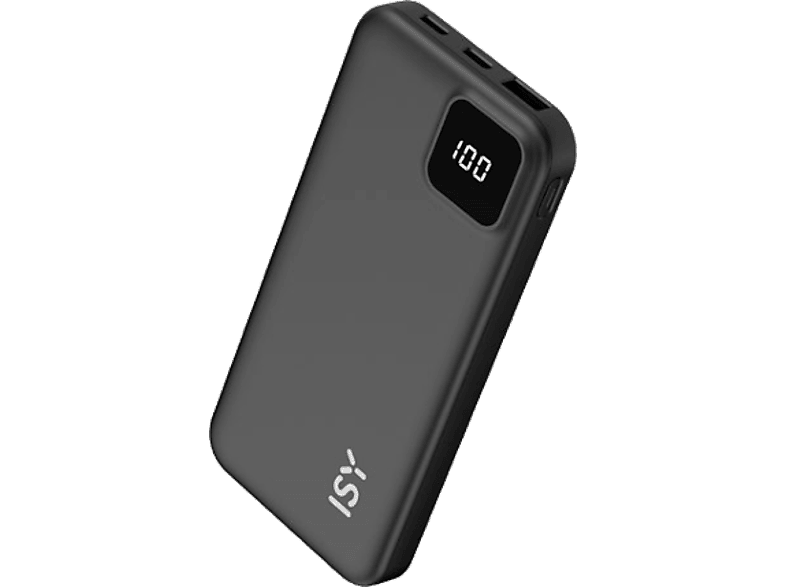 Powerbank - ISY IPP 10001, 10000 mAh, USB-C, USB-A, Negro
