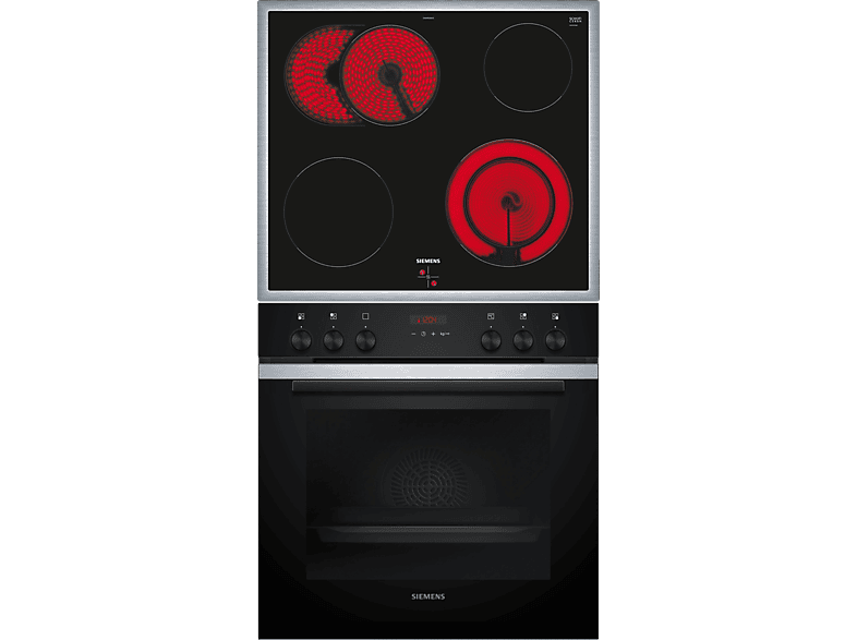 SIEMENS PQ212KA10 iQ300, Einbauherdset (Elektrokochfeld, A+, 71 l)