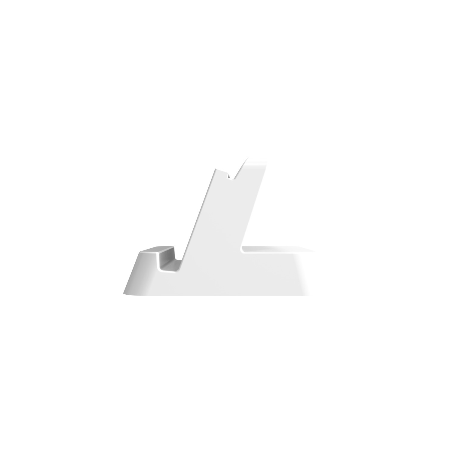 White phone stand isolated on a white background.