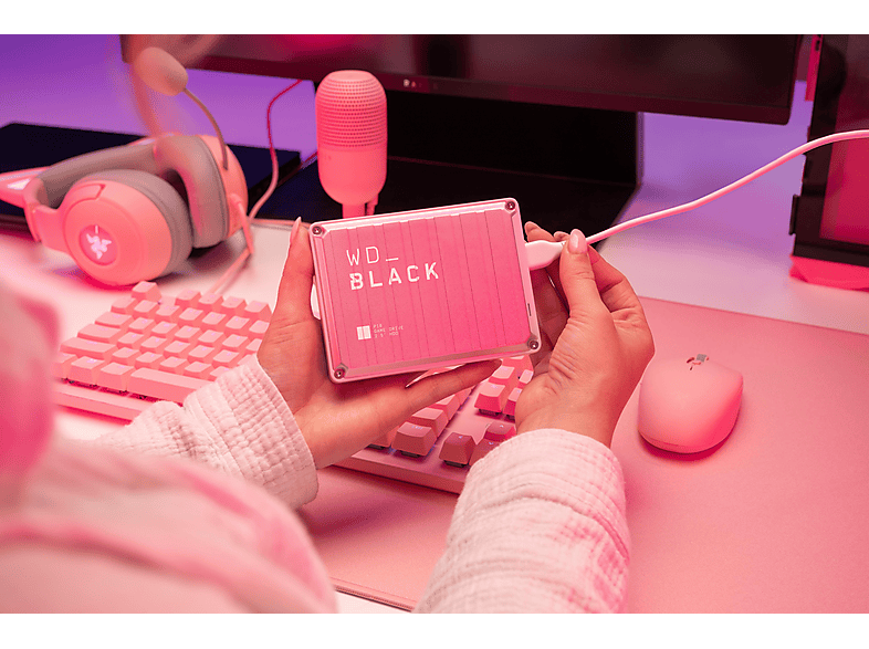 Thumbnail - WD _BLACK™ P10 Game Drive 2 TB, für Konsole und PC, bis zu 130 MB/s, Externe Festplatte, Pink