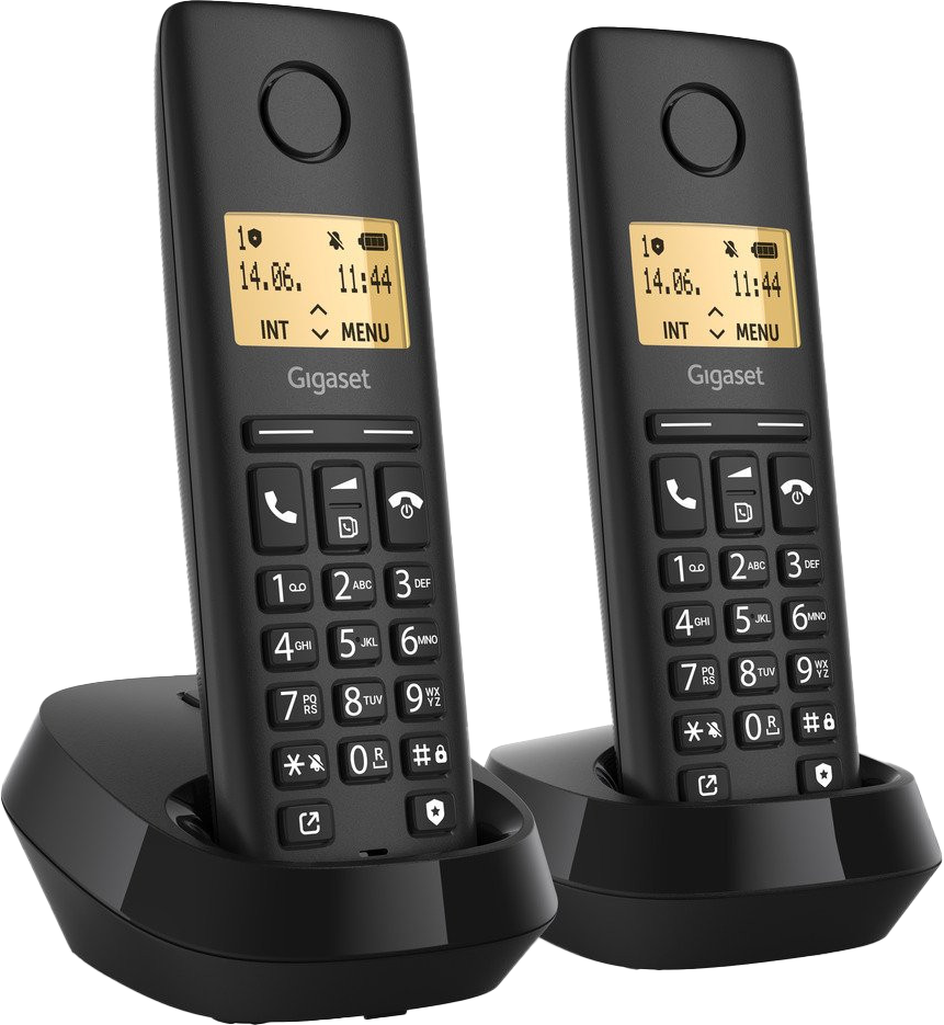 GIGASET PURE 100 DUO Fekete DECT telefon