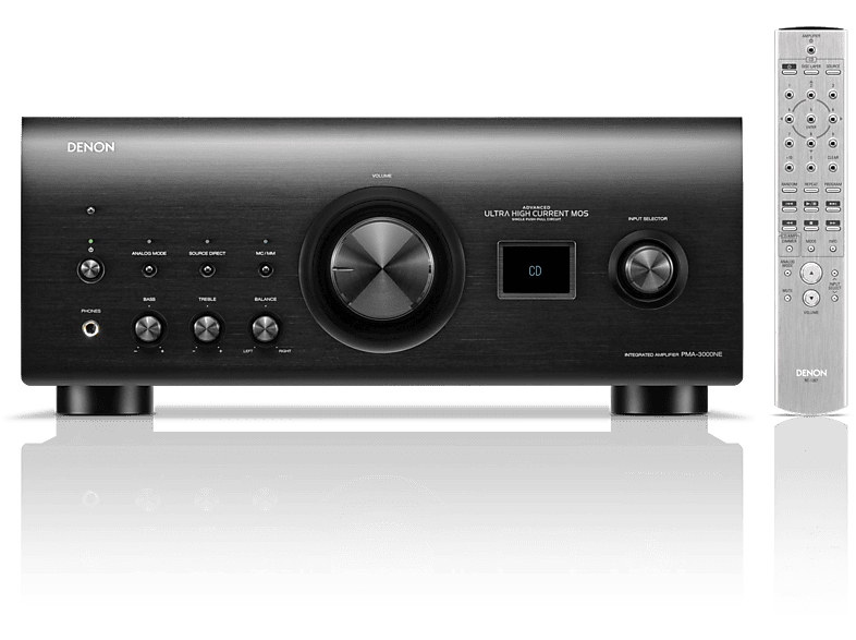 Denon PMA-3000NE Vollverstärker mit 160 Watt und MM/MC-Phono-Vorstufe, Black