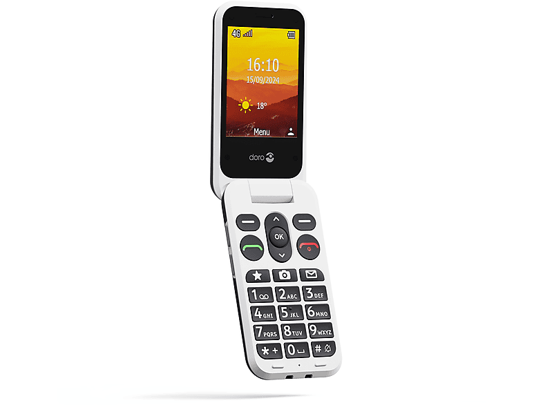 DORO Leva L30 Mobiltelefon, Graphit/Weiß