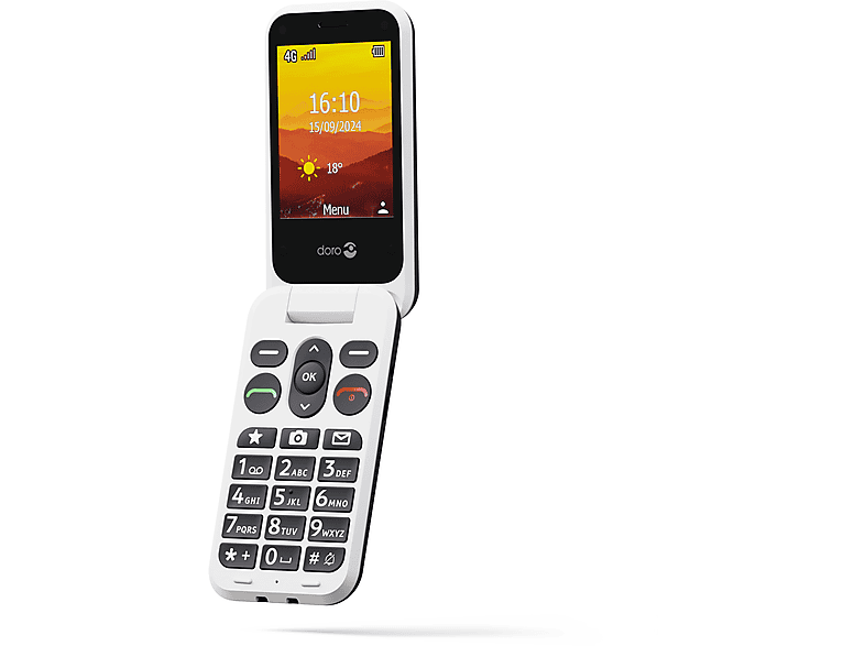 DORO Leva L30 Mobiltelefon, Graphit/Weiß