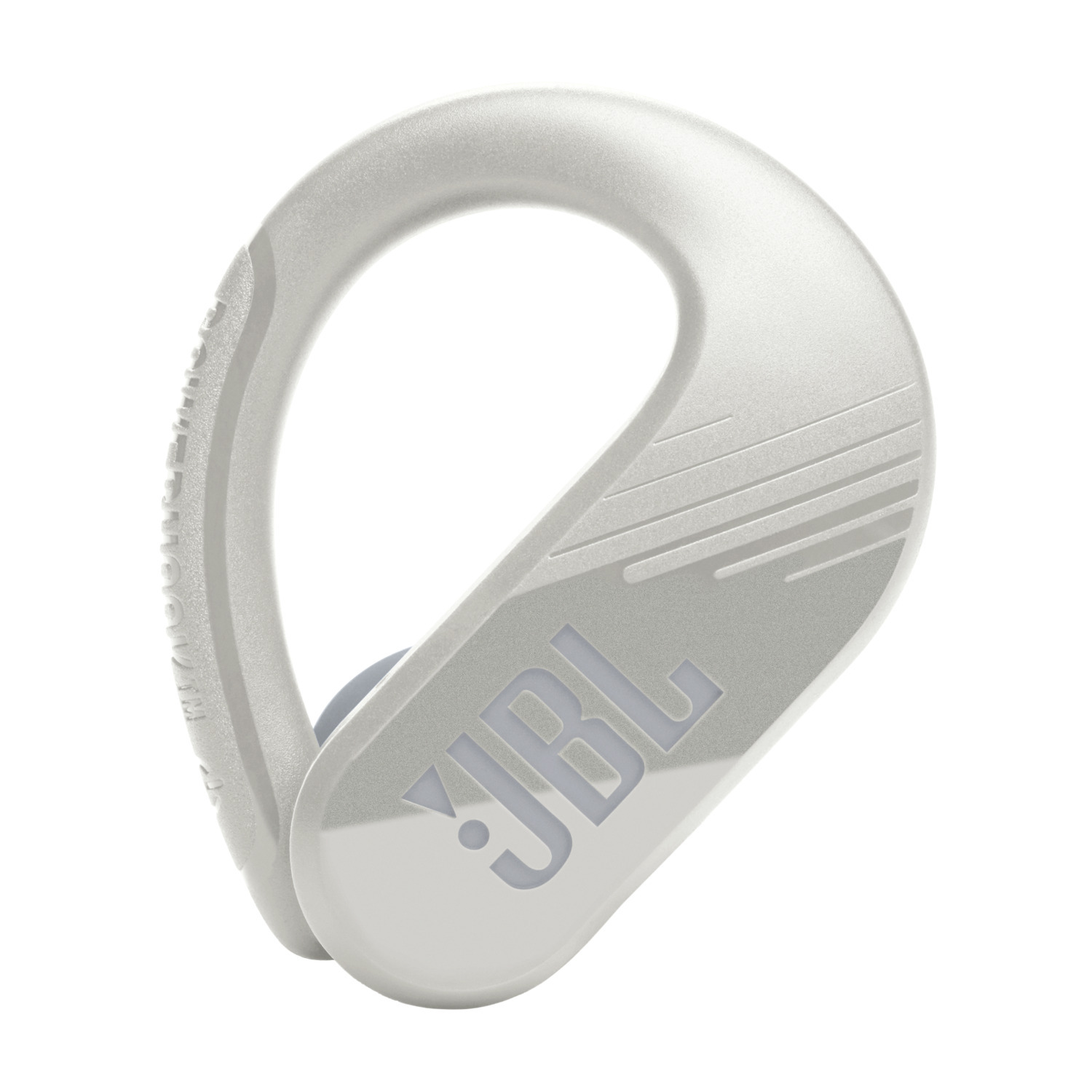 White JBL headphones with a silver design.