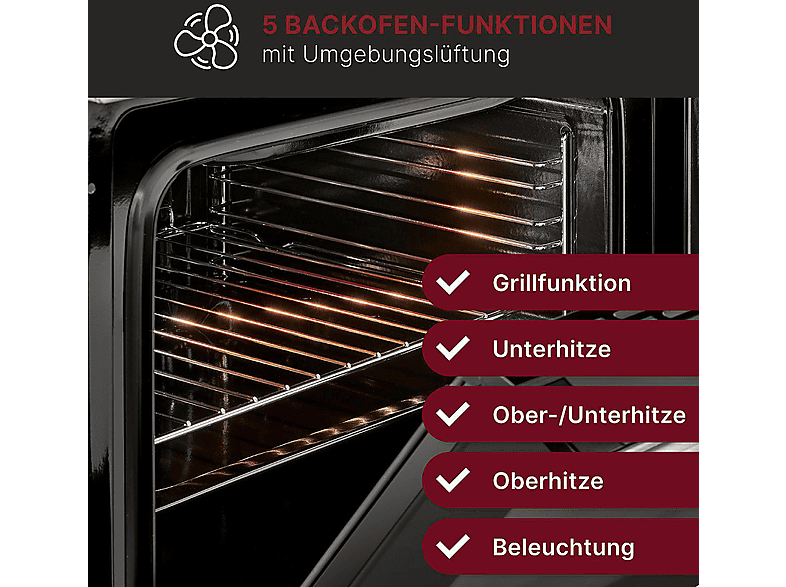 Bomann EHBC 7935 IX, Herdset (Strahlungsheizungskochfeld, A, 61 l) — Foto 3 von 5