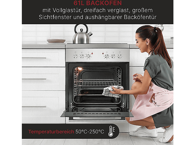 Bomann EHBC 7935 IX, Herdset (Strahlungsheizungskochfeld, A, 61 l) — Foto 4 von 5