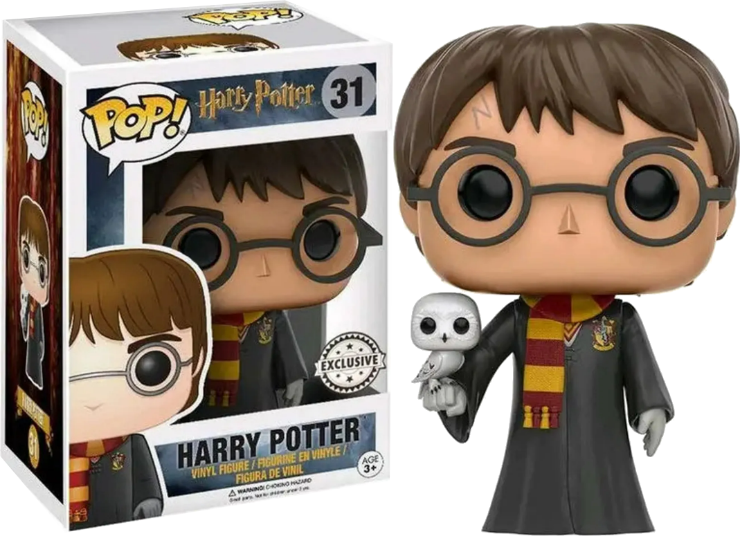 Harry-Potter-Figur mit Box und Figur.