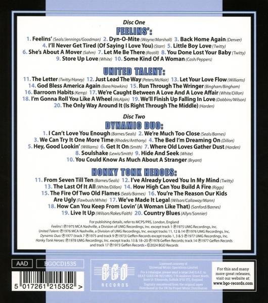 Die Rückseite einer CD mit Trackliste und Informationen zu den Aufnahmen.