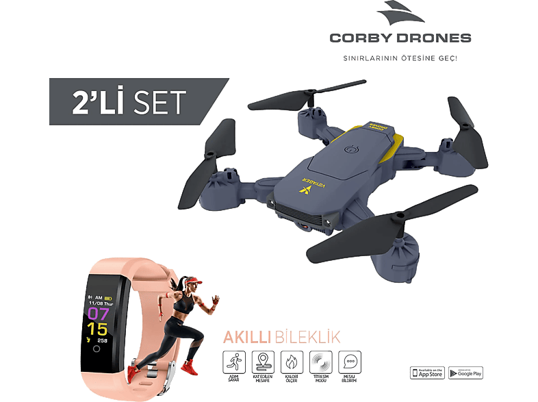 CORBY CX014 Smart Drone + Akıllı Bileklik