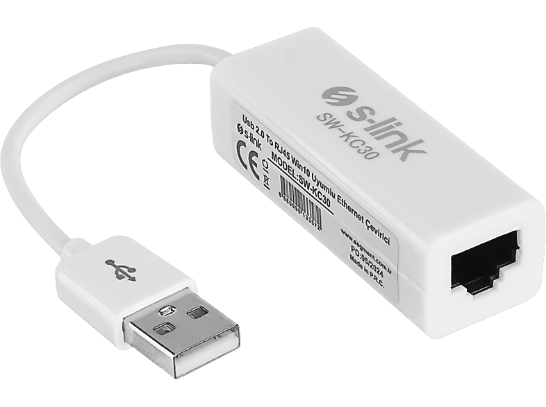 S-LINK SW-KC30 USB 2.0 TO RJ45 Ethernet Çevirici