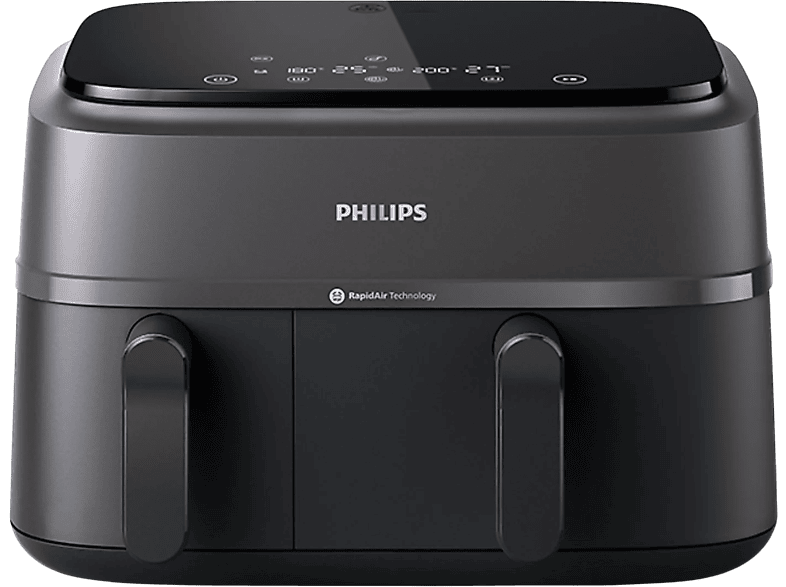 PHILIPS NA350/00  3000 Serisi Çift Hazneli Airfryer Siyah