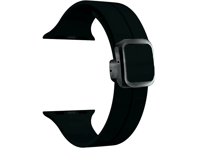 Piili Apple Watch 38-40-41-42 mm Silicone Band Akıllı Saat Kayışı Siyah