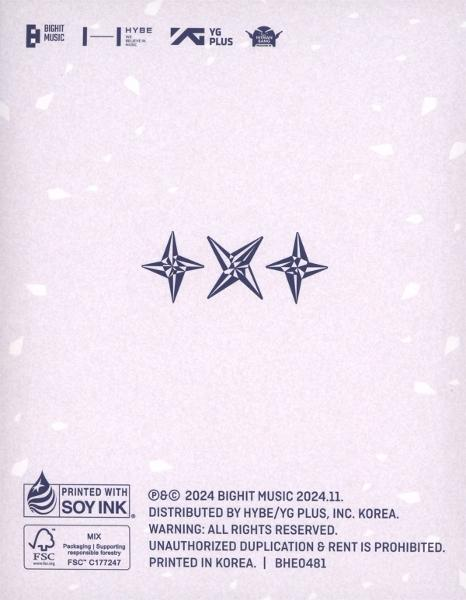 White cover with three stars and text, with logos and copyright information.