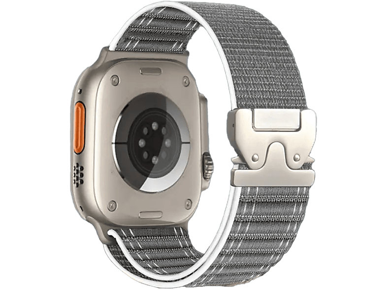 Piili Apple Watch 42-44-45-46-49 mm Rugged Akıllı Saat Kayışı Gri